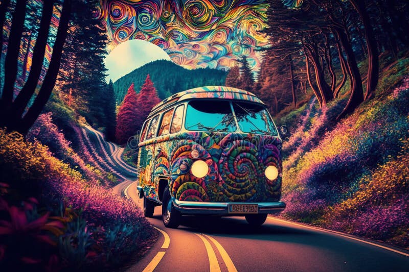 LSD hippie culture concept stock image. Image of blue - 269784759