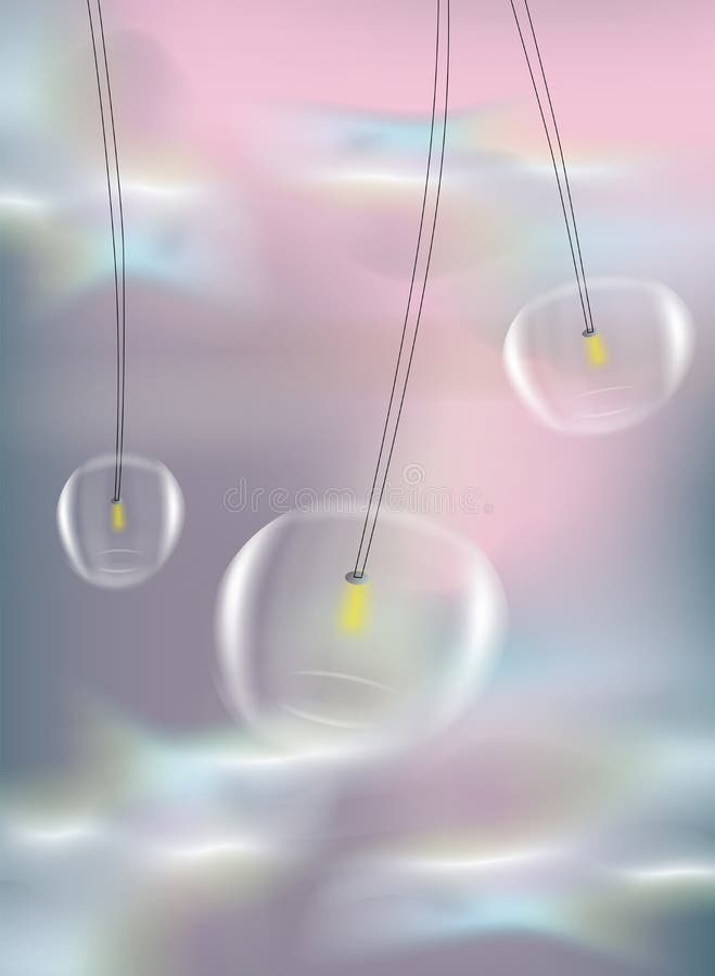 Abstract illustration of a light fixture royalty free illustration.