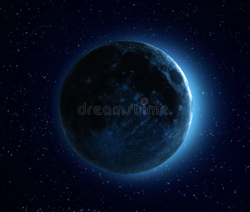 Lua Azul ilustração stock