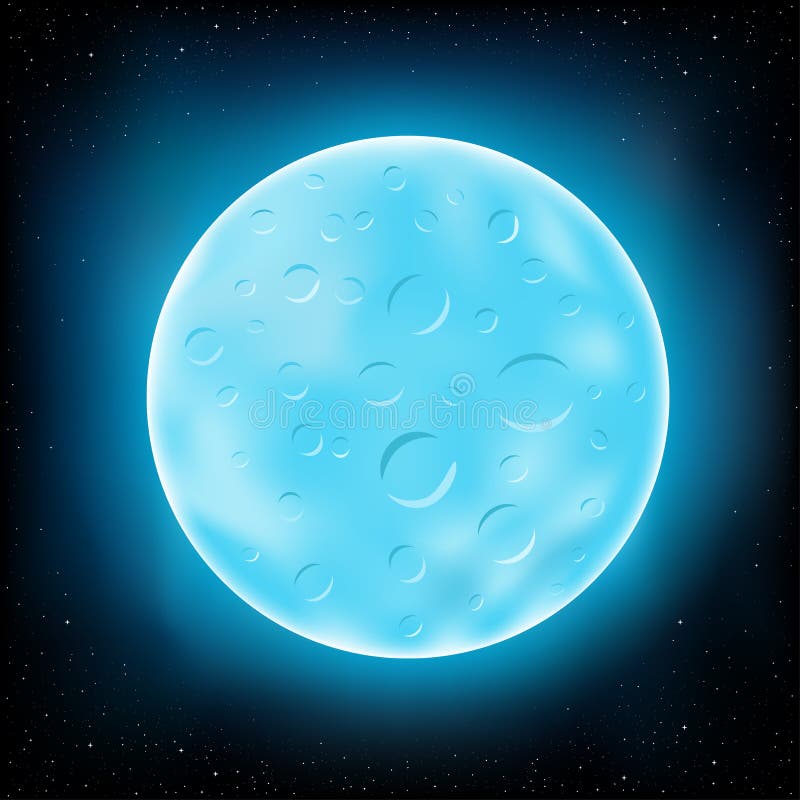 Lua azul e espaço ilustração stock Lua azul e espaço ilustração stock
