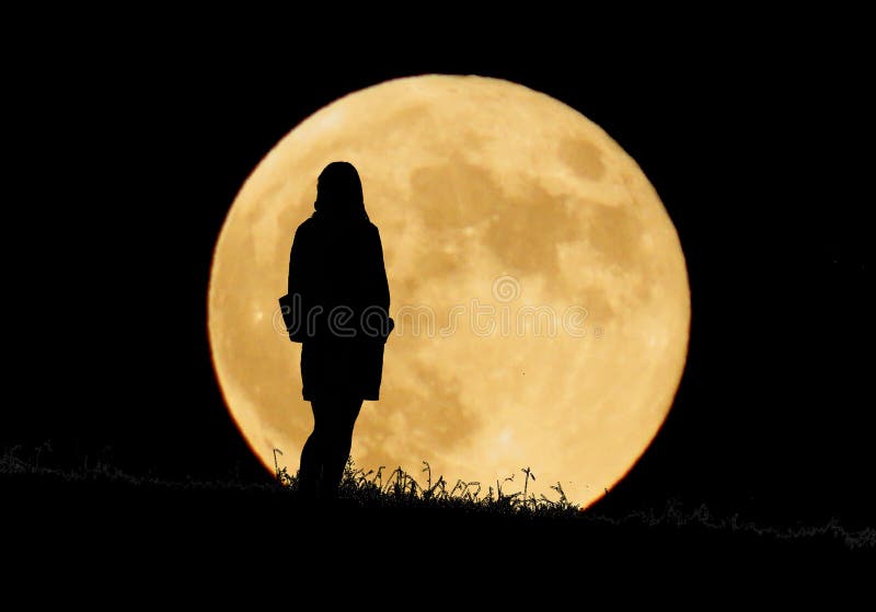 Lua e mulheres fotos de stock Lua e mulheres fotos de stock