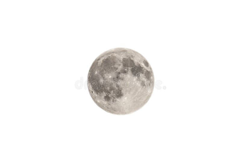 A lua isolada no branco fotografia de stock royalty free A lua isolada no branco fotografia de stock royalty free