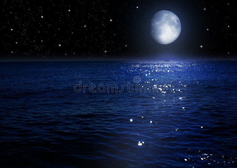 Lua no céu noturno ilustração do vetor Lua no céu noturno ilustração do vetor
