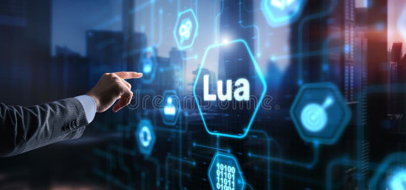 Lua Programming Language. Scripting programming language royalty free stock image