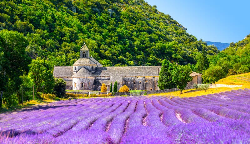 Luberon Frankreich senanque Abtei gordes Provence-Lavendelfeld-Notre Dame de Senanque. Europa
