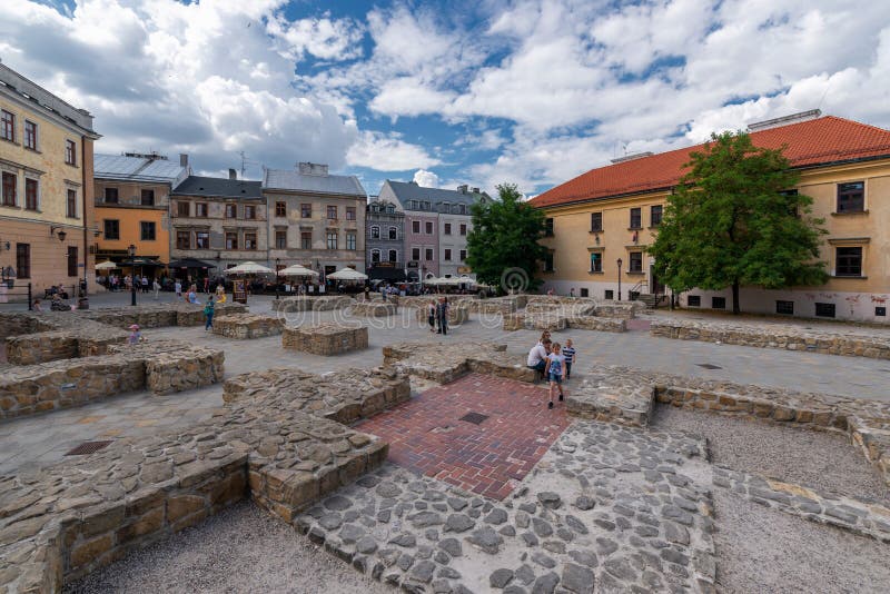 Plac Po Farze Square in Lublin, Poland Editorial Stock Image - Image of ...