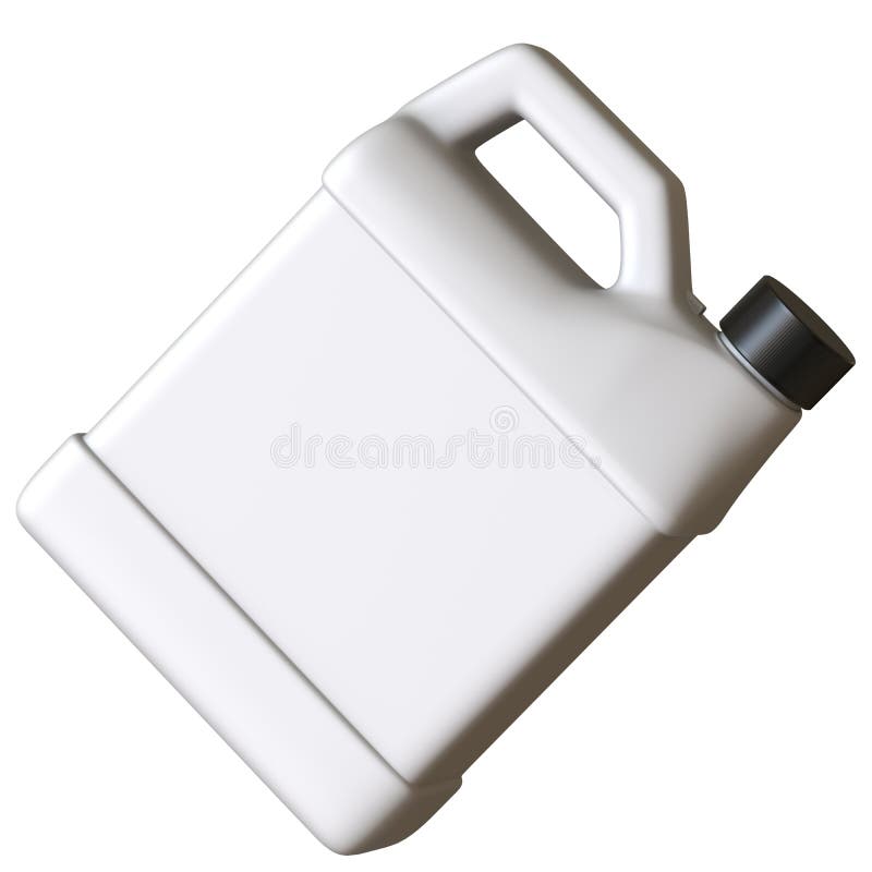 Lubricating Oil Bottle on White Background Stock Illustration