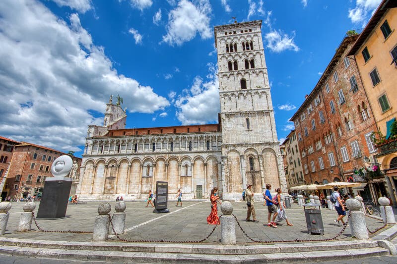 San Michele in Foro church in Lucca, Italy stock photography San Michele in Foro church in Lucca, Italy stock photography