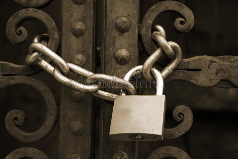 Lucchetto arrugginito immagine stock