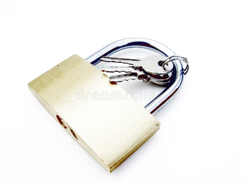 Lucchetto con Chiavi fotografia stock libera da diritti