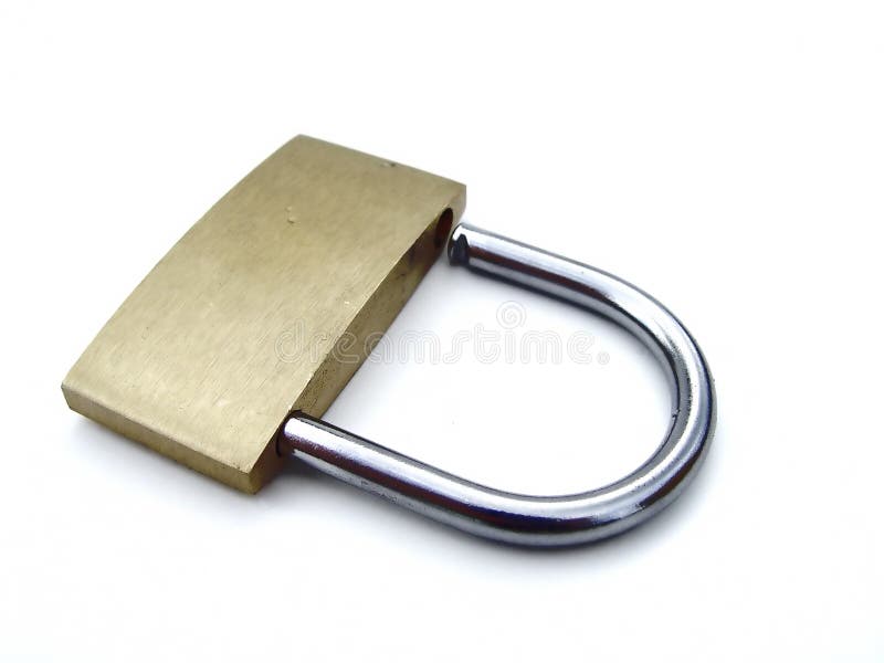 Lucchetto su bianco immagini stock libere da diritti