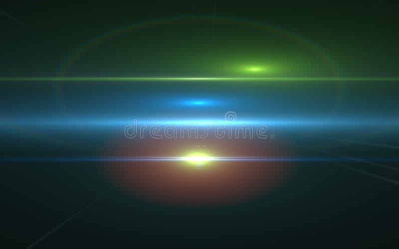Luce del chiarore della lente sopra fondo nero Strato composito della sostituzione facile nel modo di schermo