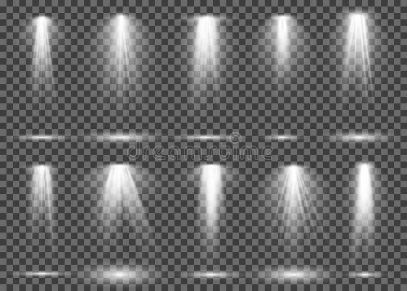 Luce del riflettore Studio della lampada di arte della fase di illuminazione della proiezione, club di concerto del teatro di pro illustrazione di stock