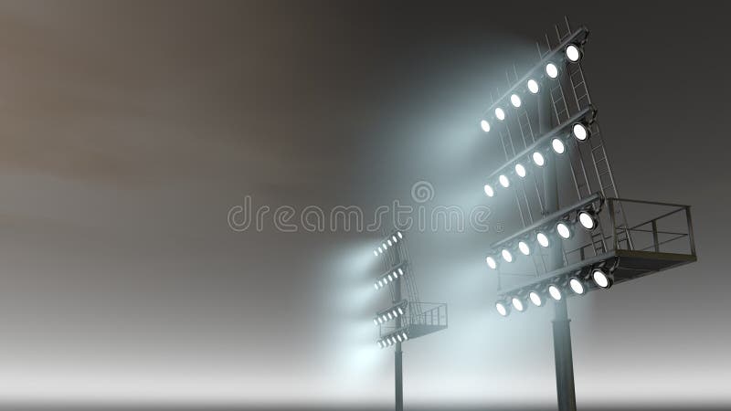Luce dello stadio royalty illustrazione gratis Luce dello stadio royalty illustrazione gratis
