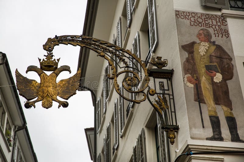 lucerne Швейцария Дом Вольфганга Von Goethe в Lucern стоковое фото rf lucerne Швейцария Дом Вольфганга Von Goethe в Lucern стоковое фото rf
