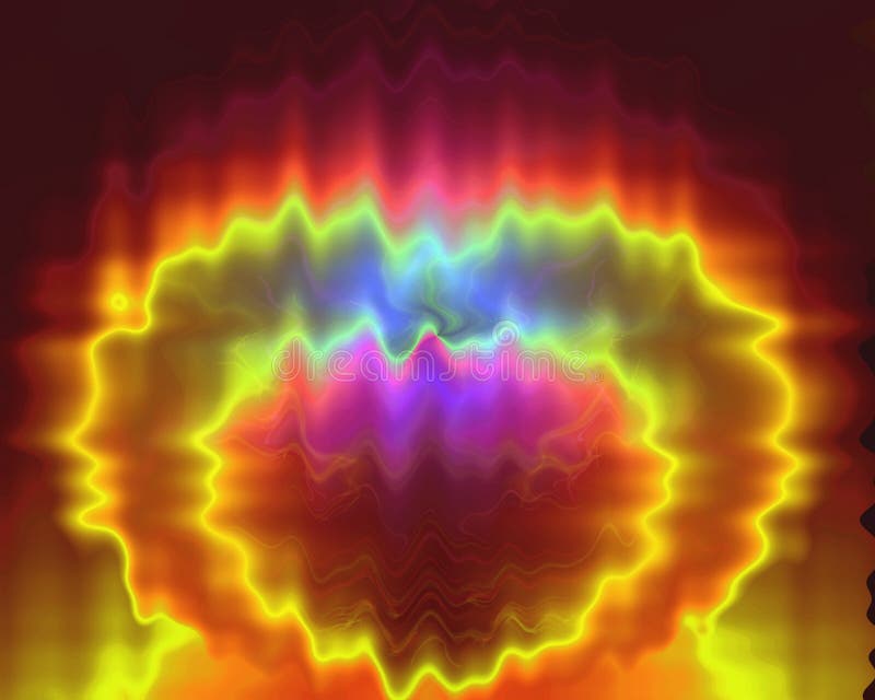 Luces de colores 3d representación stock de ilustración