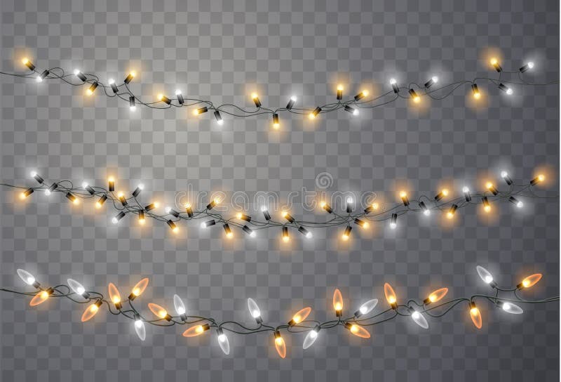 Luces de la Navidad Guirnalda de la bombilla ilustración del vector