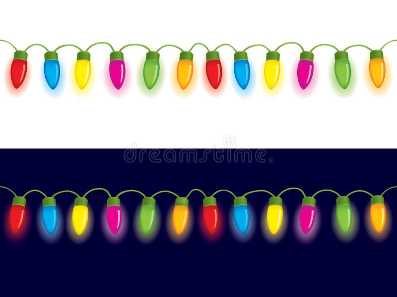 Luces del árbol de navidad stock de ilustración Luces del árbol de navidad stock de ilustración