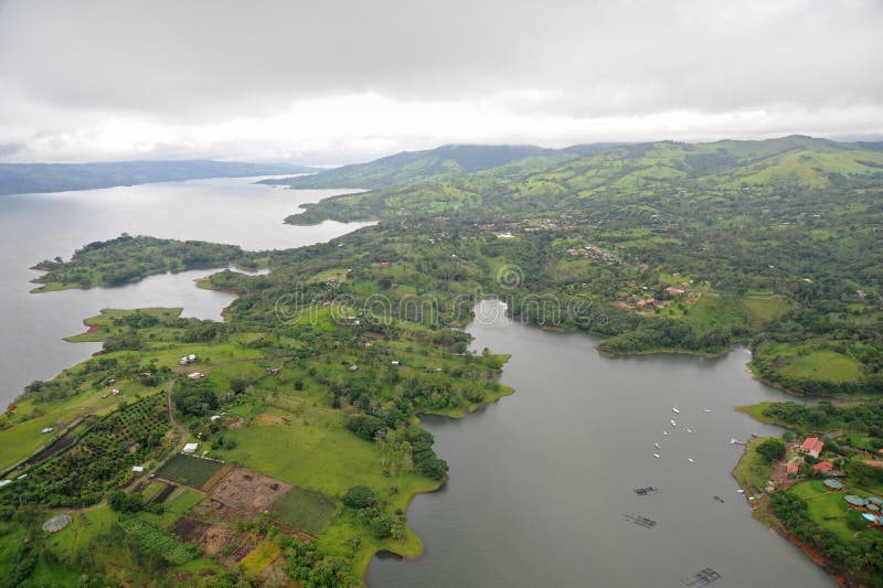 Luchtbeeld van Costa Rica stock foto