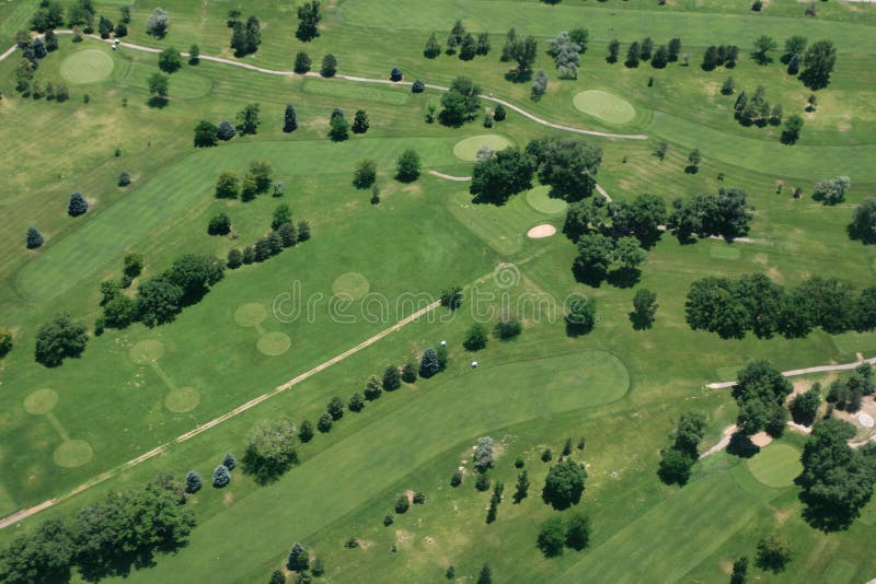Lucht mening van golfcursus stock fotografie Lucht mening van golfcursus stock fotografie