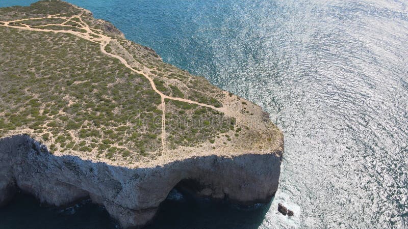 Luchtaanzicht op saint vincent cape in algarve portugal