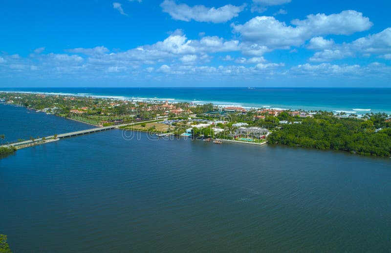 Luchtbeeldpalm beach Florida royalty-vrije stock fotografie Luchtbeeldpalm beach Florida royalty-vrije stock fotografie