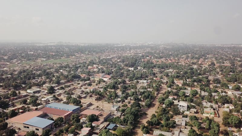 Luchtfoto van Matola, voorsteden van Maputo, Mozambique