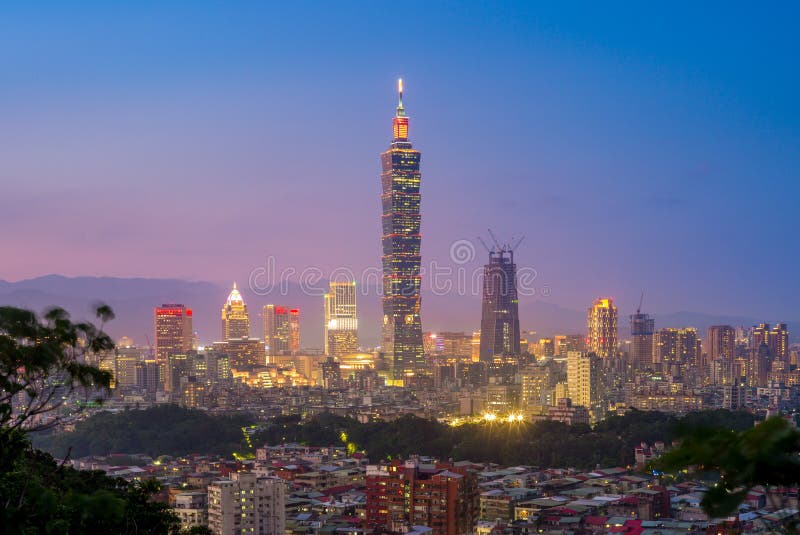 Luchtmening van de stad van Taipeh stock afbeelding Luchtmening van de stad van Taipeh stock afbeelding