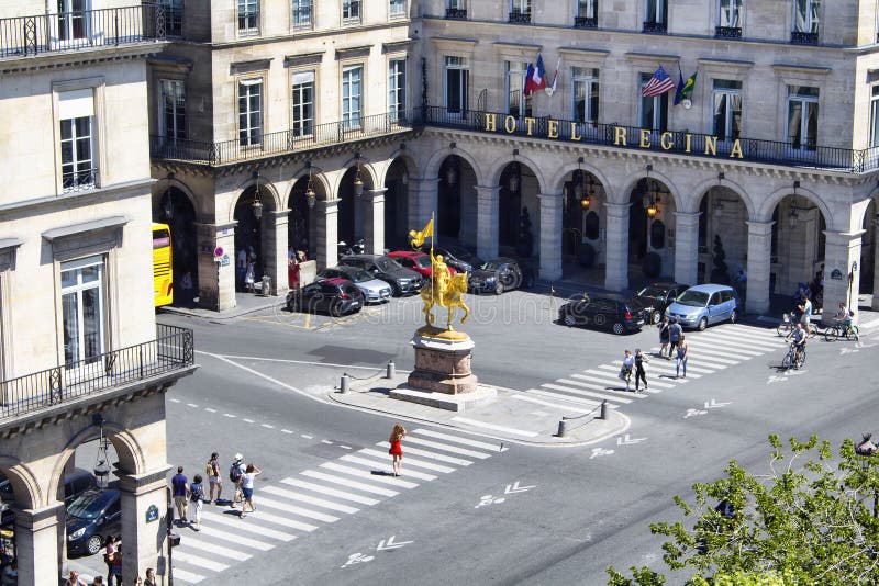 Luchtmening van standbeeld Jeanne D'Arc stock afbeeldingen Luchtmening van standbeeld Jeanne D'Arc stock afbeeldingen