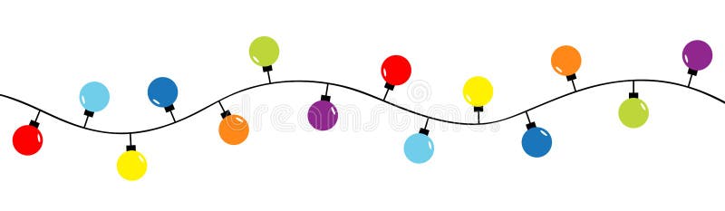 Luci di Natale Set di luci di fiamma a corde colorate Arachide a lampo Forma rotonda decorazione di xmas festivo royalty illustrazione gratis