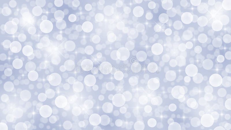 Luci luminose, scintille, Bokeh e Bubbles in fondo blu chiaro illustrazione di stock