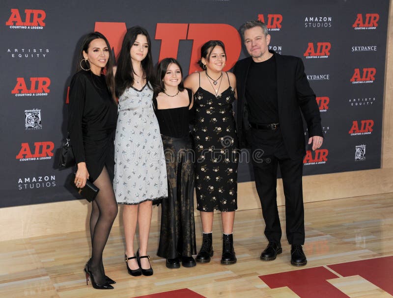 Luciana Barroso, Alexia Barroso, Stella Damon, Isabella Damon and Matt