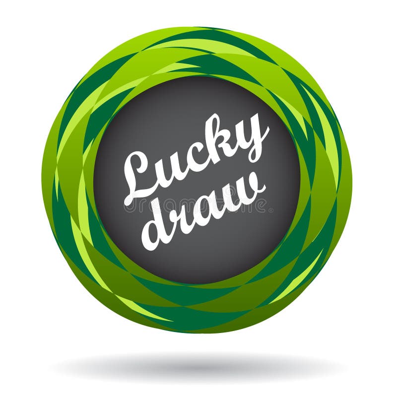 Lucky draw colorful icon stock illustration. Illustration of