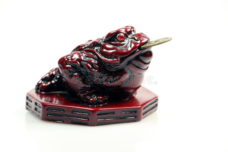 Lucky Feng Shui toad stock image