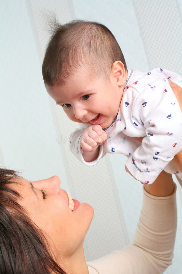 Lucky mother and baby stock image. Image of nice, beautiful 7368909