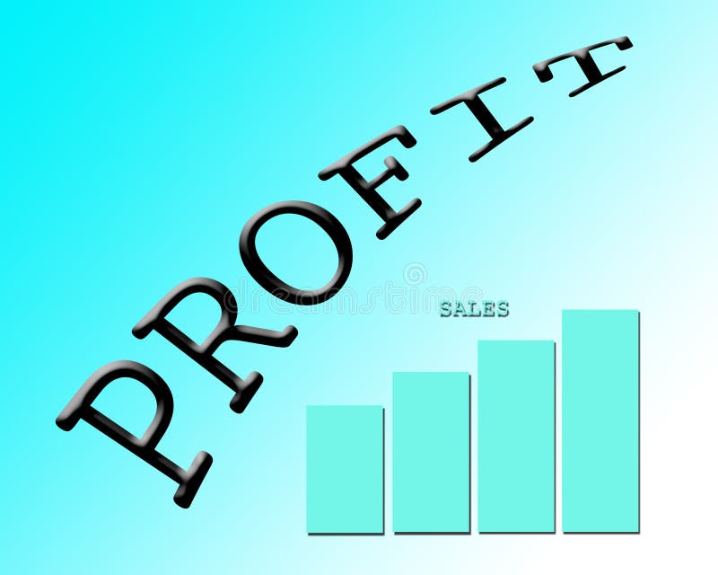 Profit with sales bar chart. Profit with sales bar chart