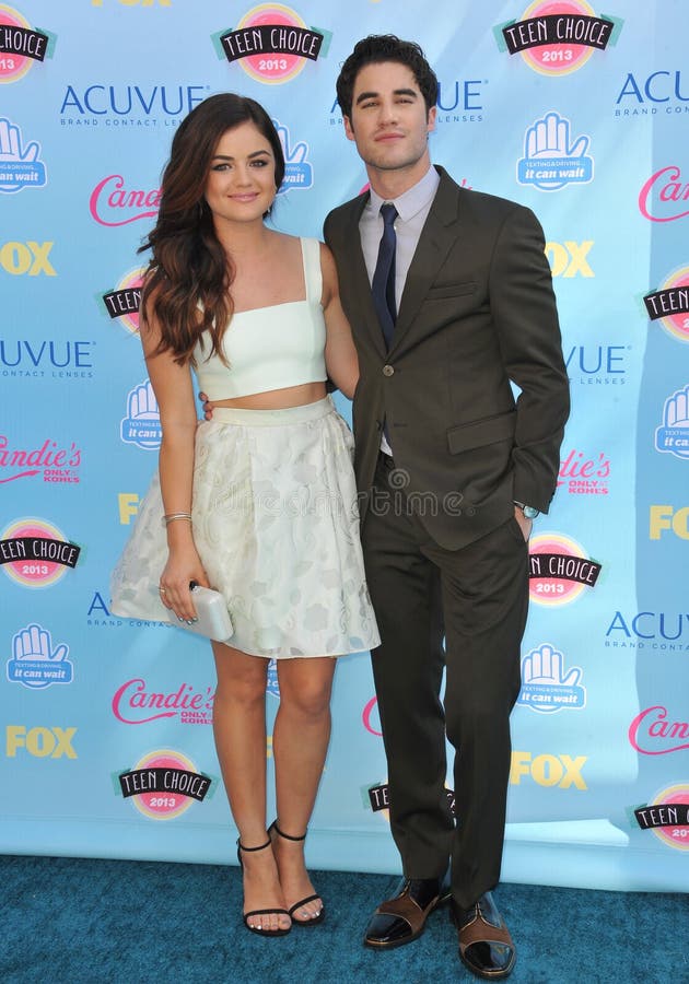 LOS ANGELES, CA - August 11, 2013: Lucy Hale & Darren Criss at the 2013 Teen Choice Awards at the Gibson Amphitheatre, Universal City, Hollywood..Picture: Paul Smith / Featureflash. LOS ANGELES, CA - August 11, 2013: Lucy Hale & Darren Criss at the 2013 Teen Choice Awards at the Gibson Amphitheatre, Universal City, Hollywood..Picture: Paul Smith / Featureflash