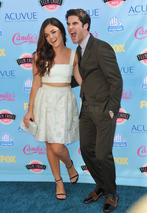 LOS ANGELES, CA - August 11, 2013: Lucy Hale & Darren Criss at the 2013 Teen Choice Awards at the Gibson Amphitheatre, Universal City, Hollywood..Picture: Paul Smith / Featureflash. LOS ANGELES, CA - August 11, 2013: Lucy Hale & Darren Criss at the 2013 Teen Choice Awards at the Gibson Amphitheatre, Universal City, Hollywood..Picture: Paul Smith / Featureflash