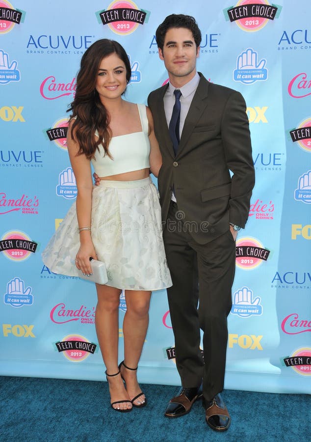 LOS ANGELES, CA - August 11, 2013: Lucy Hale & Darren Criss at the 2013 Teen Choice Awards at the Gibson Amphitheatre, Universal City, Hollywood..Picture: Paul Smith / Featureflash. LOS ANGELES, CA - August 11, 2013: Lucy Hale & Darren Criss at the 2013 Teen Choice Awards at the Gibson Amphitheatre, Universal City, Hollywood..Picture: Paul Smith / Featureflash