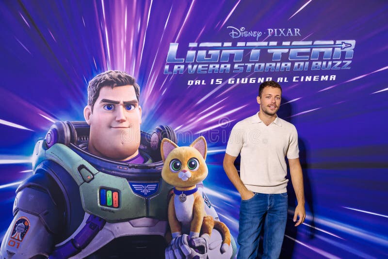 Rome, Italy - June 9, 2022: Ludovico Tersigni during the presentation of the new Disney and Pixar movie Lightyear - The true story of Buzz, directed by Angus MacLane. Rome, Italy - June 9, 2022: Ludovico Tersigni during the presentation of the new Disney and Pixar movie Lightyear - The true story of Buzz, directed by Angus MacLane