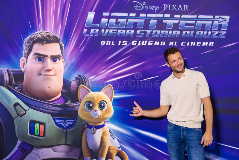 Rome, Italy - June 9, 2022: Ludovico Tersigni during the presentation of the new Disney and Pixar movie Lightyear - The true story of Buzz, directed by Angus MacLane. Rome, Italy - June 9, 2022: Ludovico Tersigni during the presentation of the new Disney and Pixar movie Lightyear - The true story of Buzz, directed by Angus MacLane