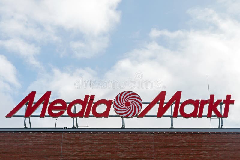 Gothenburg, Sweden - April 25 2020: Logo of Media Markt on a