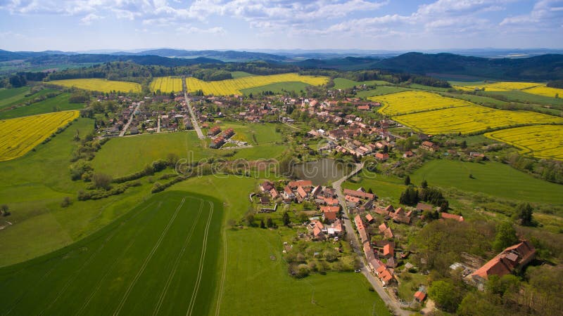 Luft Foto WestBöhmenLandschaft Stockbild Bild von frühling