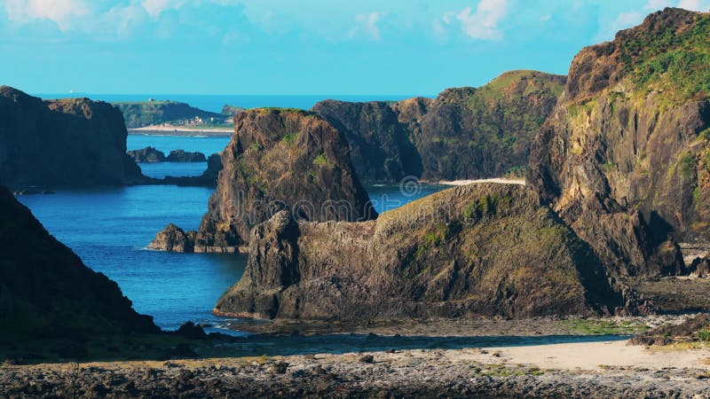 Luftbild der grünen Insel Taiwan stock footage
