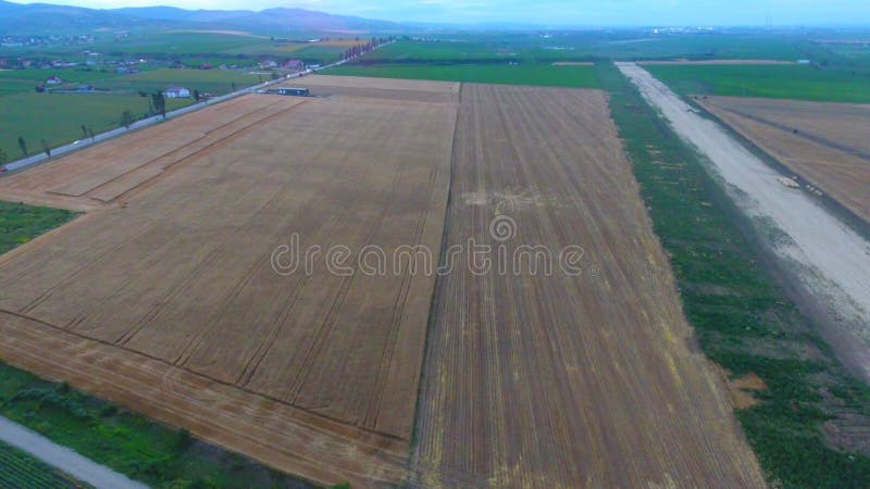 Luftbild der landwirtschaftlichen Felder Sommerzeit