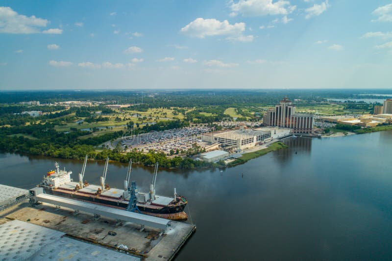 Luftbild des Lake- Charleshafenhafens