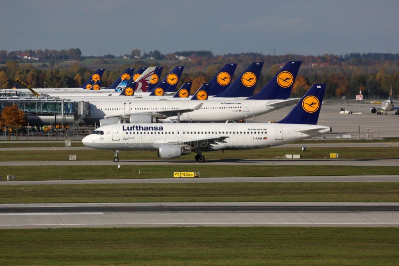 Lufthansa Airplanes at Munich Airport