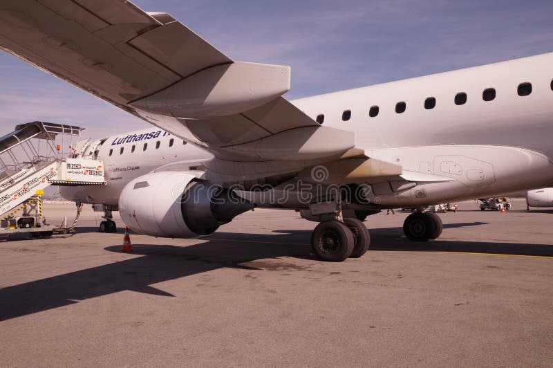 Lufthansa plane stock image