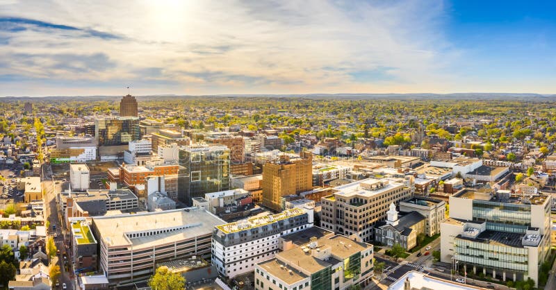 Luftpanorama von Allentown, Pennsylvania Skyline lizenzfreie stockfotografie Luftpanorama von Allentown, Pennsylvania Skyline lizenzfreie stockfotografie