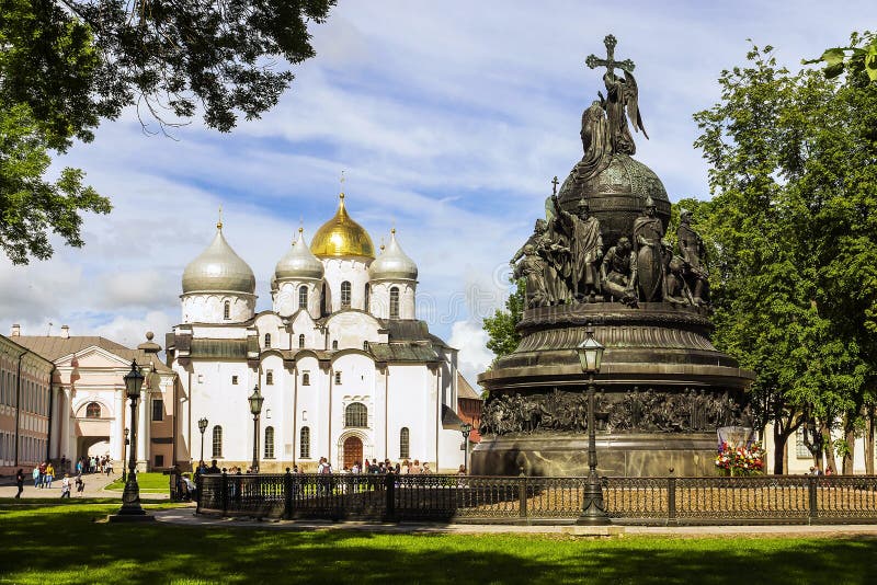 Lugar histórico de Veliky Novgorod, Rússia imagens de stock Lugar histórico de Veliky Novgorod, Rússia imagens de stock